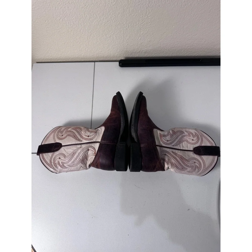 Rank 45 Cowboy Boots Kids Size 10 Leather Two Tone Western‎ Country Aesthetic